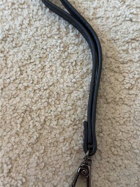 Black Leather Men’s Lanyard Strap